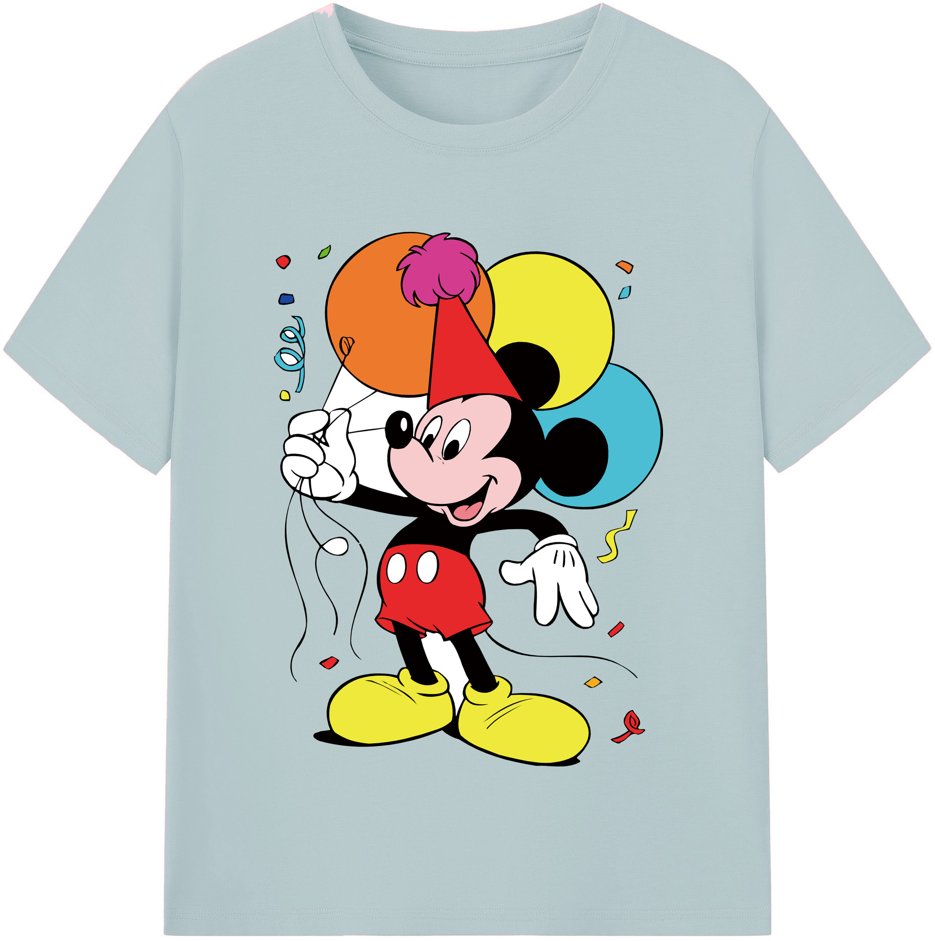 （画像用） ミッキーマウス Mickey Mouse 綿100％半袖Tシャツ（フロントプリント）